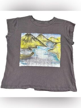 Madewell Tahitian Souvenir Graphic Softfade Cotton Tee L